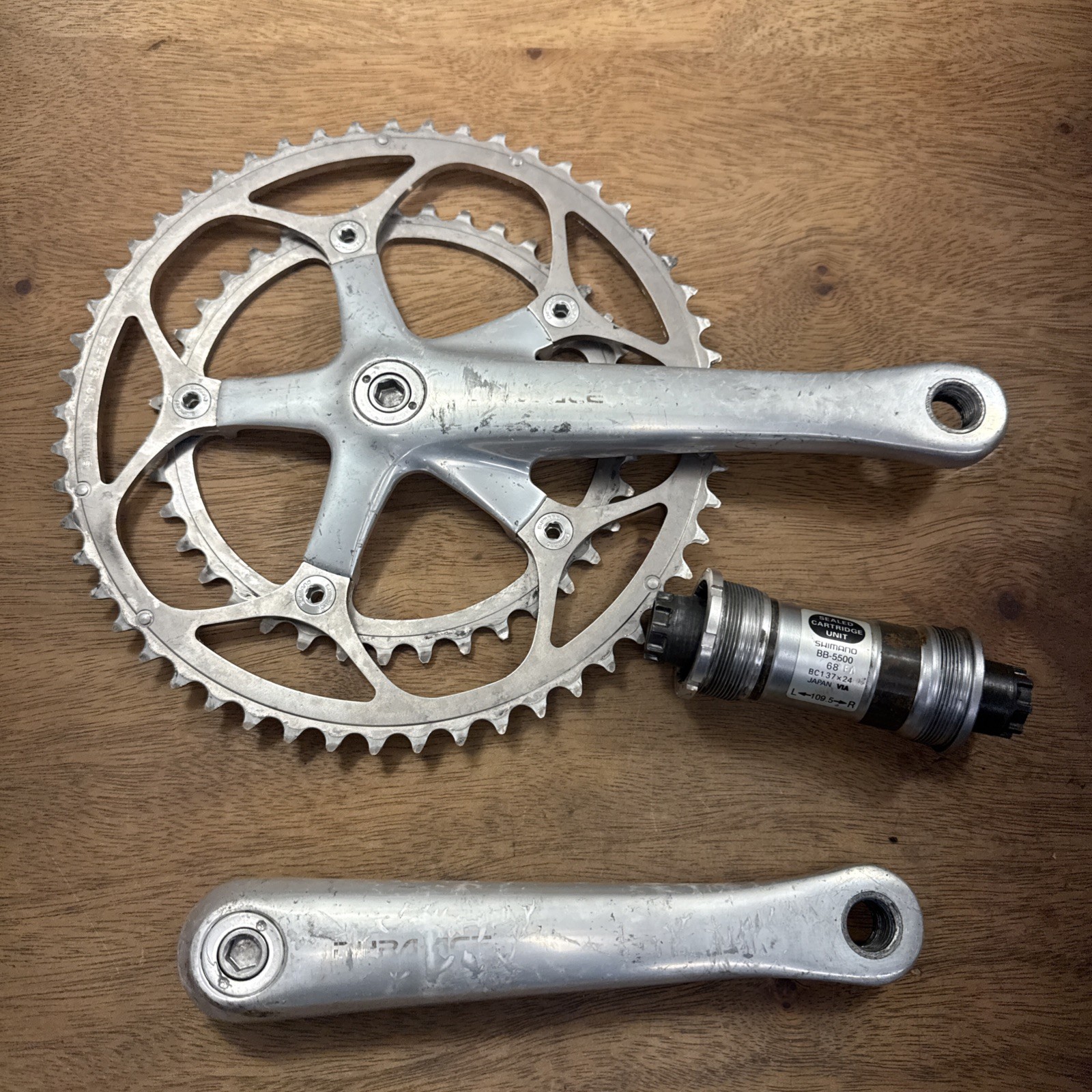 Shimano Dura-Ace FC-7700 Road Bike Crankset 172.5mm 53/39T w/ BB-5500 BB