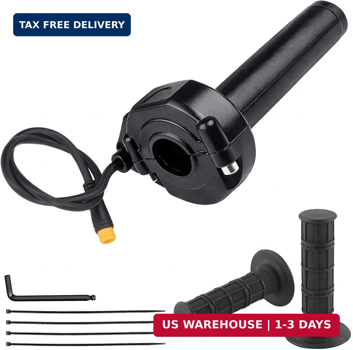 Ebike Full Twist Throttle with Rolling Bearing, Surron Style 3-Pin Waterproof Gr