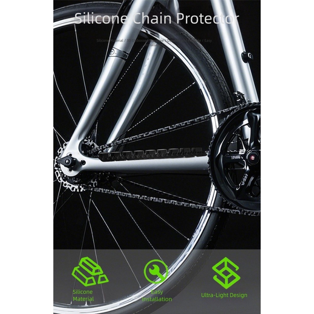 Chainstay Protector Pad Waterproof Silicone Frame for Road Bicycles