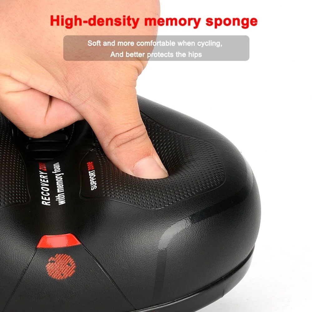 MTB Bicycle Bike Saddle Seat Comfort Wide Big Bum Soft Gel Cushion Pad Sporty