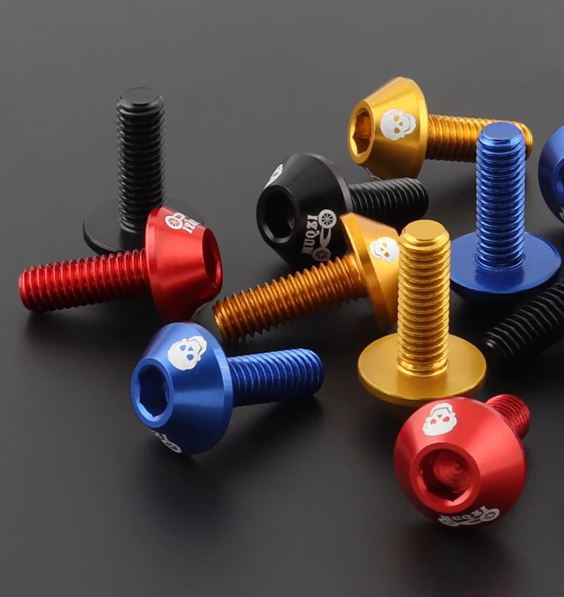 2/4pcs M6 Bike Brake Caliper Bolts 7075 Alloy MTB Road V Brake Screws