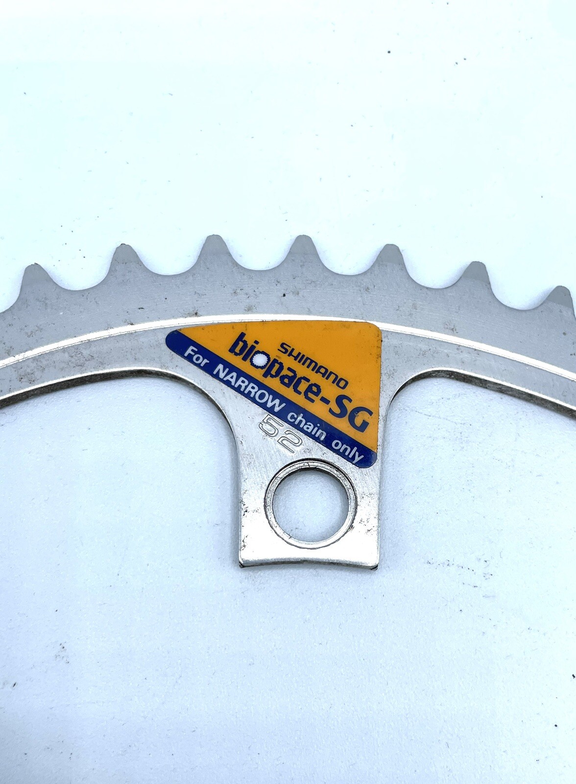 Shimano Biopace oval chainring 5-Bolt 52-tooth aluminum vintage NOS Japan