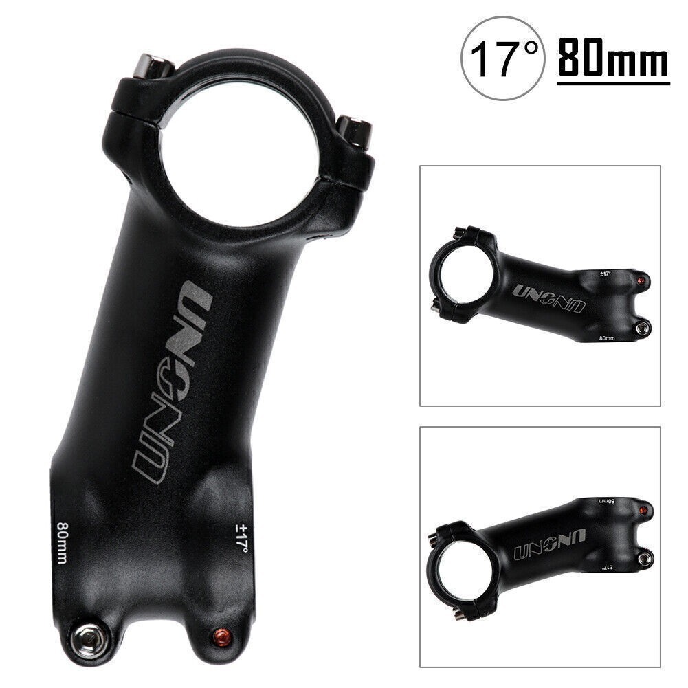 For UNO Aluminum Stem 7°/17°/35°Mountain Road Bike Handlebar Stem 31.8*60-130mm
