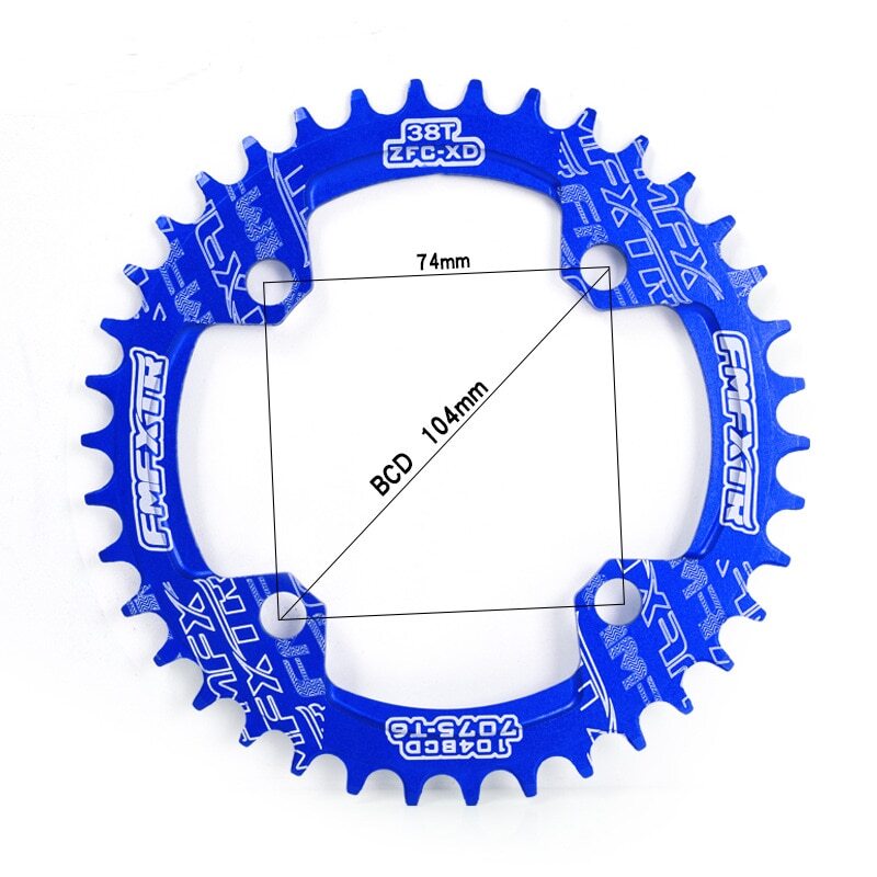 104BCD MTB Round Narrow Wide Chainring Bike Chainwheel 30/32/34/36/38/40/42T