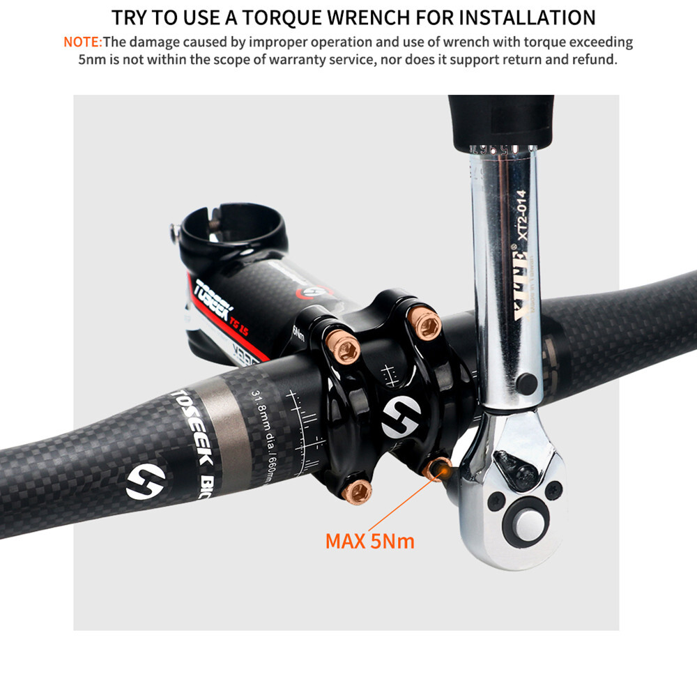 31.8mm Carbon Bicycle Handlebar Mountain Bike Flat Bar Rise Bar 580-760mm Black