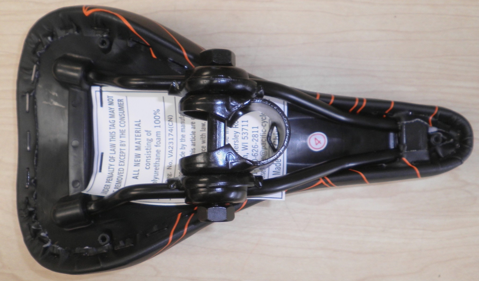 MONGOOSE KIDS’ BICYCLE SEAT/SADDLE BLACK/ORANGE BIKE PARTS 639-3