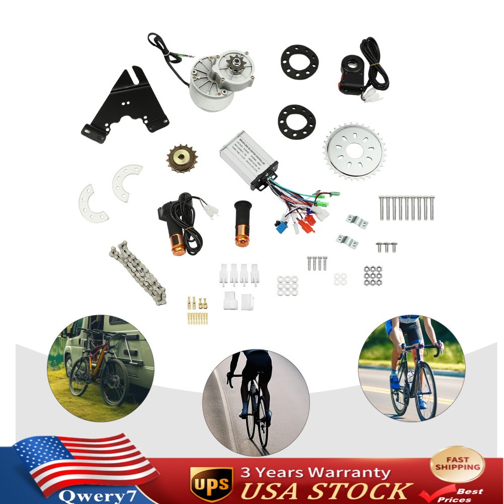 350W 36V DC Digital Electric Bicycle Brushless Motor Kit E-Bike Conversion Set