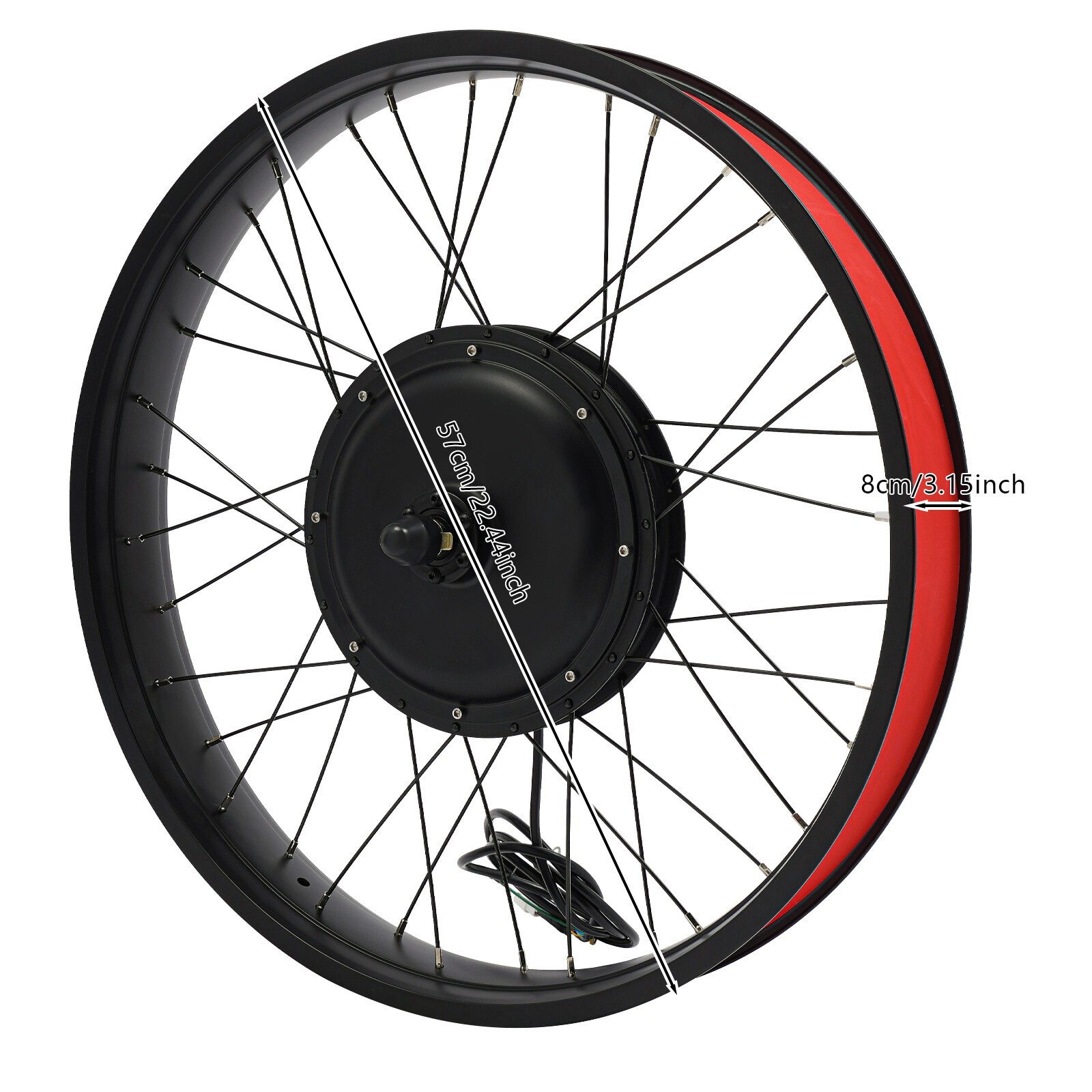 26″ 48V Electric Bicycle Front Wheel Hub Motor LCD E-Bike Conversion Kit 1500W