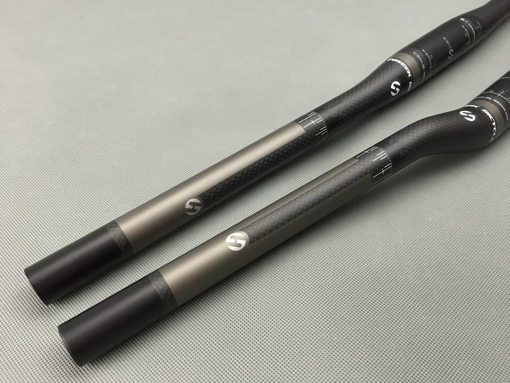 31.8mm Carbon Bicycle Handlebar Mountain Bike Flat Bar Rise Bar 580-760mm Black