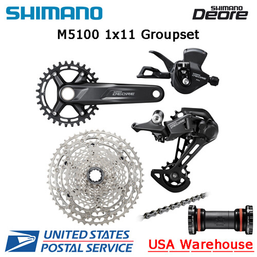Shimano Deore M5100 1×11 Speed Groupset Crank Derailleur Shifter Cassette w/BB