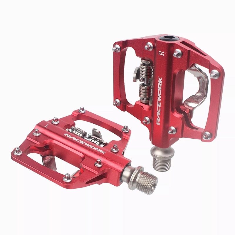 Racework Mtb Bike Pedals Self-Locking Spd Cleats Bearing Bicycle Clipless Pedals