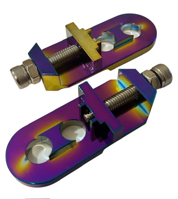 BMX – TNT BICYCLES CHAIN TENSIONERS – OIL SLICK (B-STOCK – DISCOUNTED)