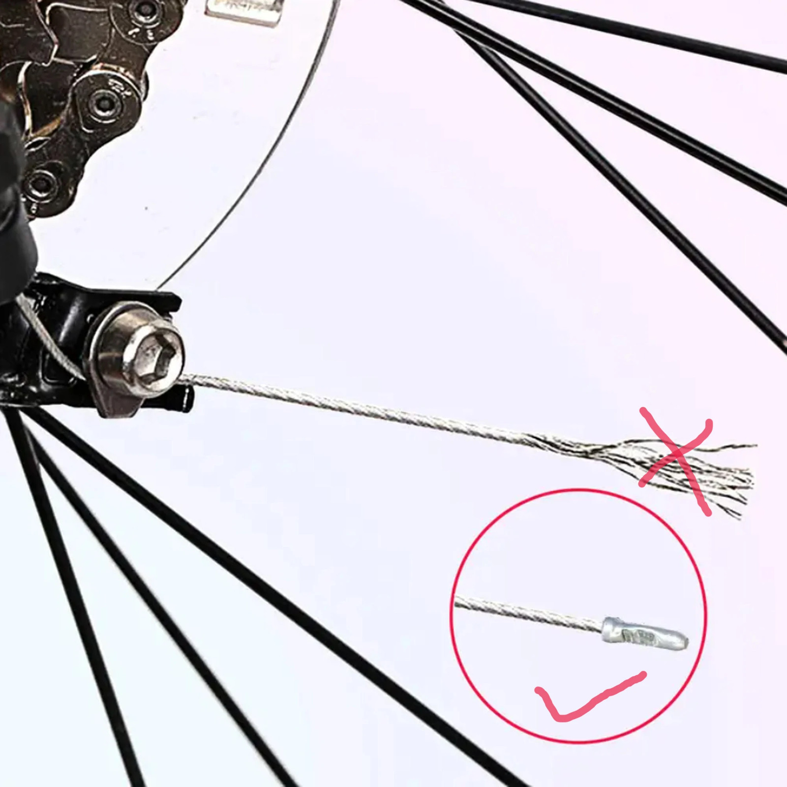 2Pcs/Set Universal Bike Brake & Gear Shift Cable，Stainless Steel Bicycle Cables