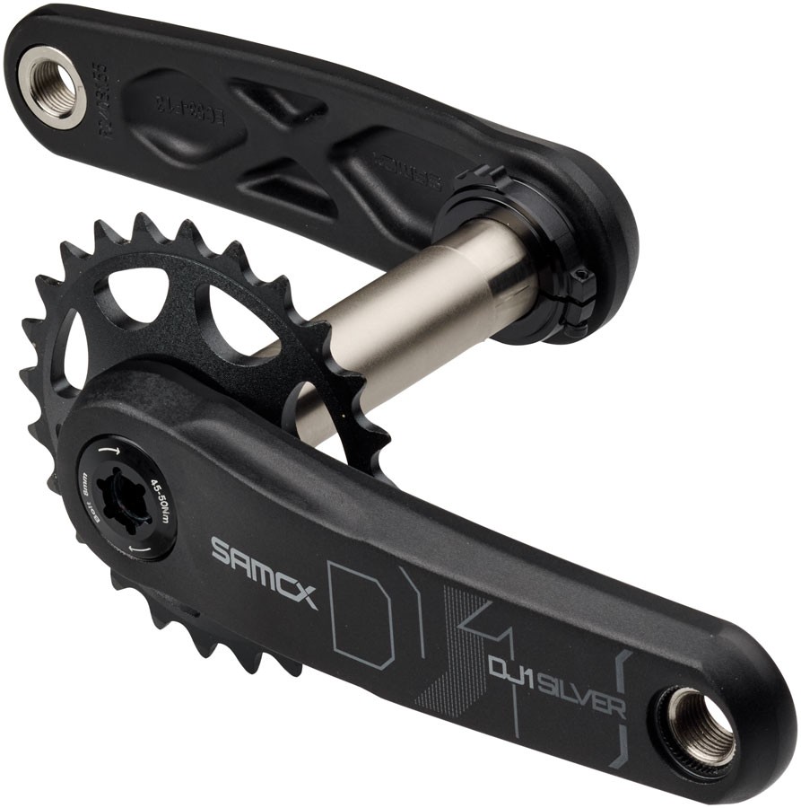Samox Silver DJ-1 Crankset – 160mm, 3-Bolt Direct Mount 25t Chainring, 24mm