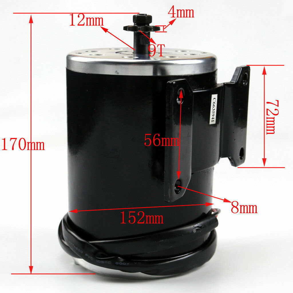 48V 1000W Brush Motor Controller Throttle for E-Bicycle ATV Go Kart Motorcycle