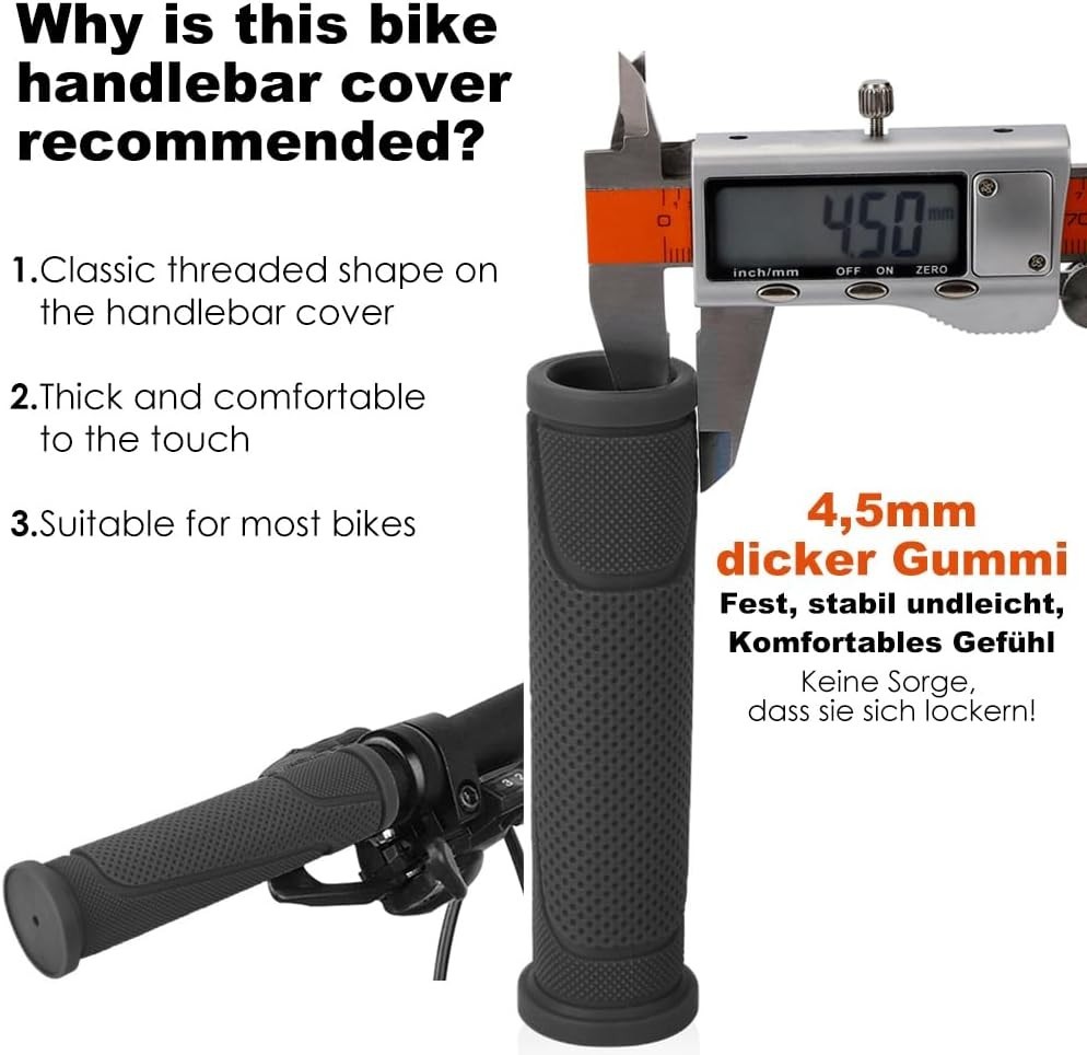 Kids and Adults 132mm No-Slip Bike Handlebar Grips | Bright Color Options