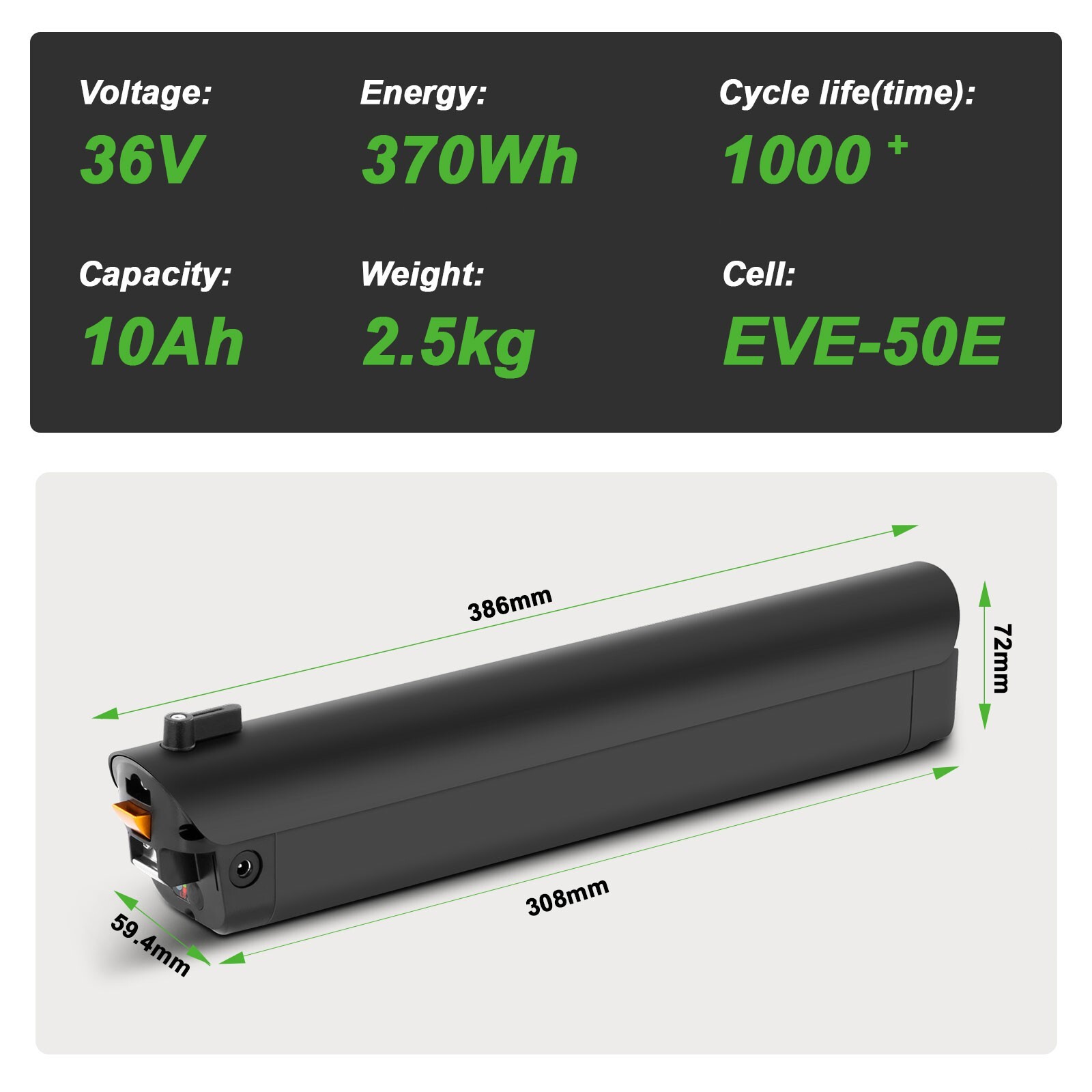 Aventon Soltera.2 and Soltera.2 Step-Through Ebike Battery 36V 10Ah Batteries
