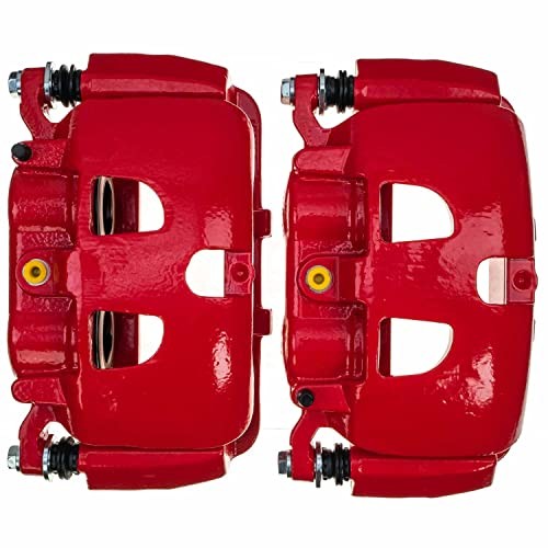 Front Red Powder Coated Brake Caliper Pair for Ford F-250 Super Duty 2012-22