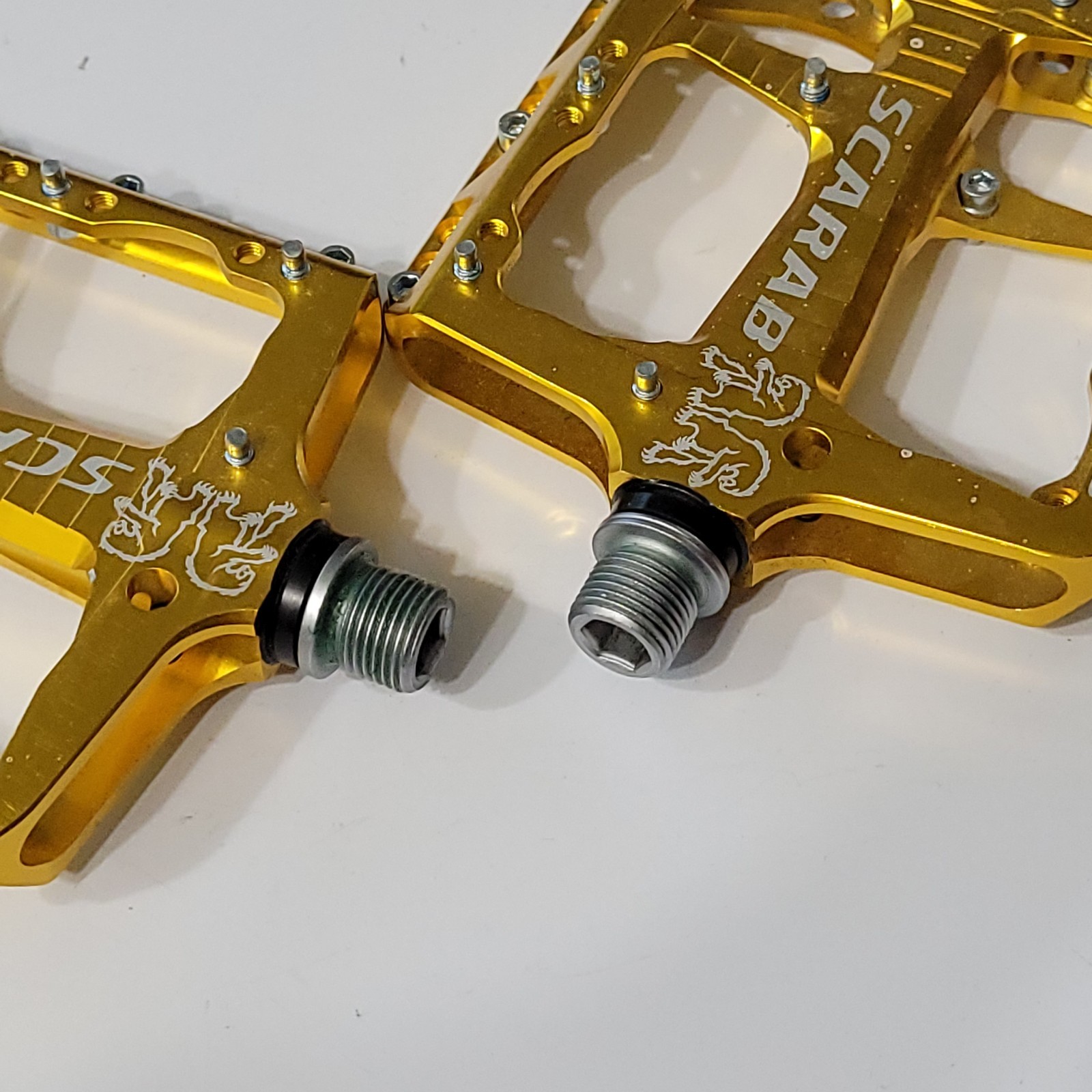 Chromag Scarab Platform pedals 9/16 sealed bearings Gold BMX mountain bike
