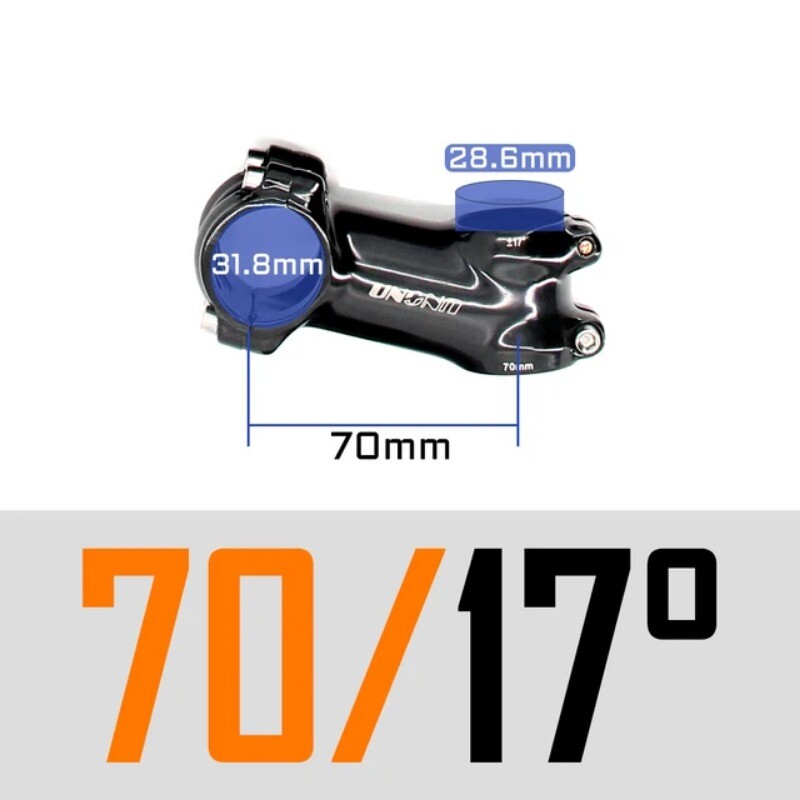 7 17 35 Degree MTB Road Bicycle Stem 28.6 31.8mm 60/70/80/90/100/110/120/130mm