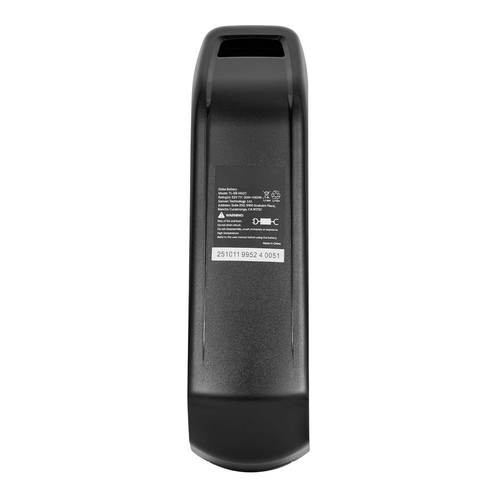 Uimoso 52V 20Ah Electric Bike Lithium Battery for 1500W Motor with BMS