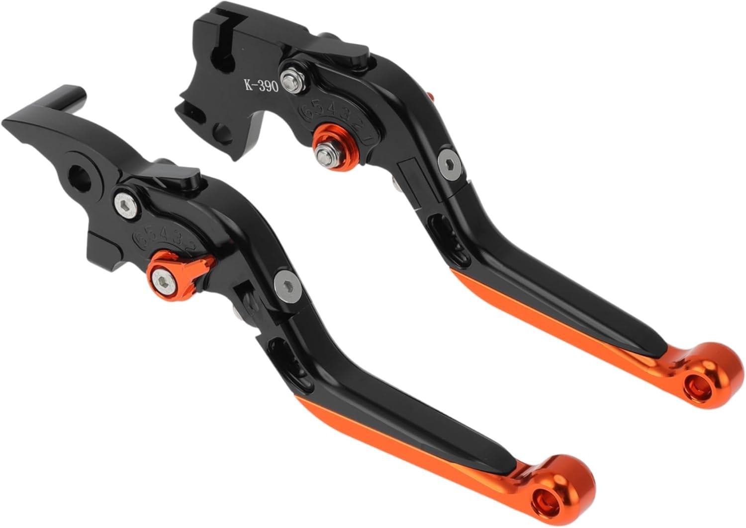 Motorcycle Short Brake Clutch Levers for KTM RC125 Black Handle Orange End