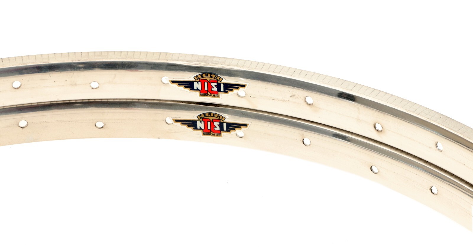 Nisi Polished Chrome 20″ Alloy Rims Pair 36H BMX Recumbent 451mm BSD NEW NOS