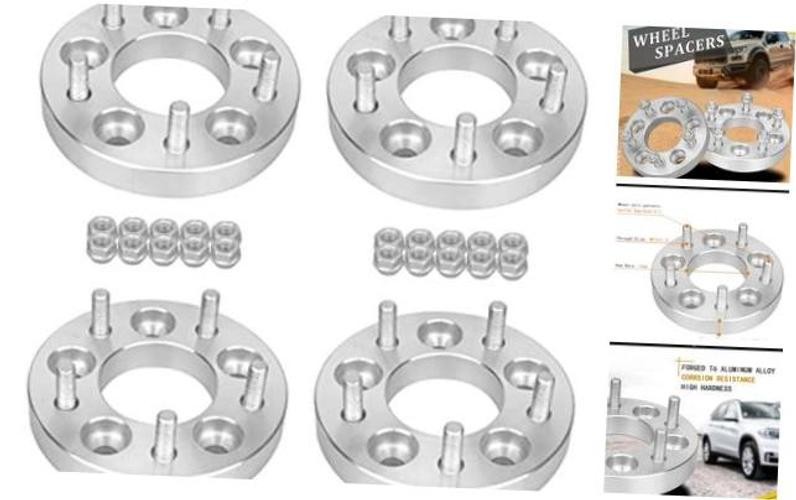 1in 5×4.5 to 5×4.75 Wheel Spacers, 4pcs 5×114.3 M12x1.5 Studs 74mm Bore