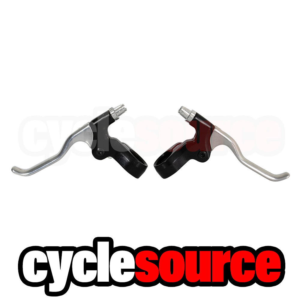 ENIX 4 Finger Alloy Bike Bicycle Brake Lever Set Black/Chrome BL428
