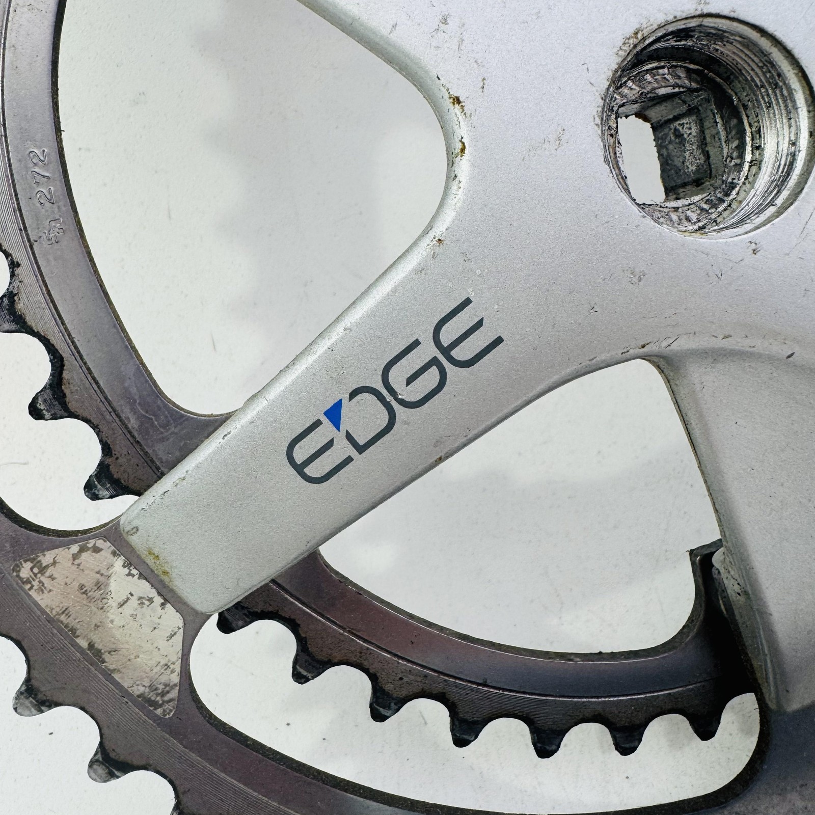 Vintage SR EDGE Double Crankset Road Bike170mm 52/42T Silver Japan A22