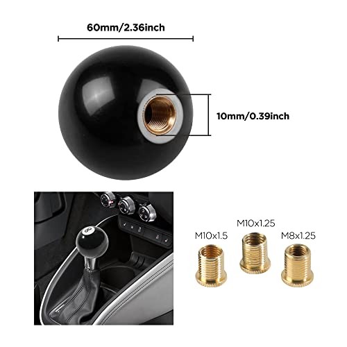 Shift Knob Manual Gear,Round Shift Knob Acrylic Gear,4 5 6 Speed Black8
