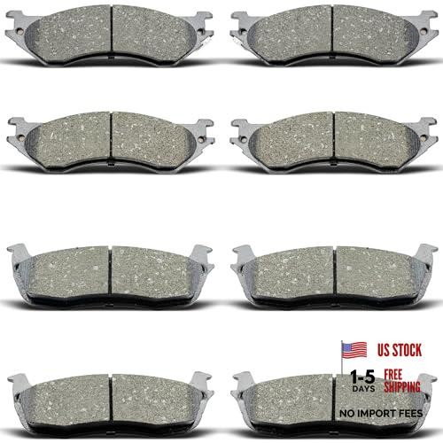 Front Rear Ceramic Brake Pads 8 Pieces Set fit for 2004 Ford F-150