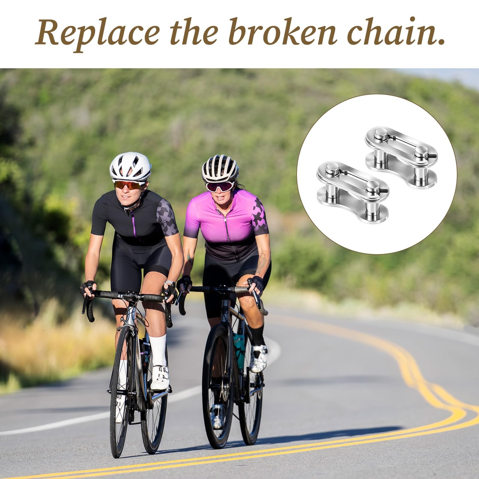 10 Pairs Bike Chain Master Link for Bicycle Missing Link, Single Speed Chain