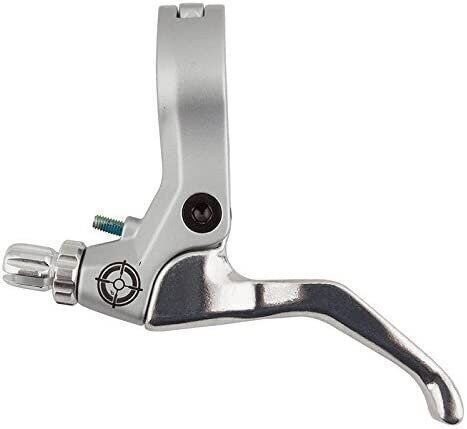 Black Ops Hinged 2-Finger Brake Lever, Pair, Silver