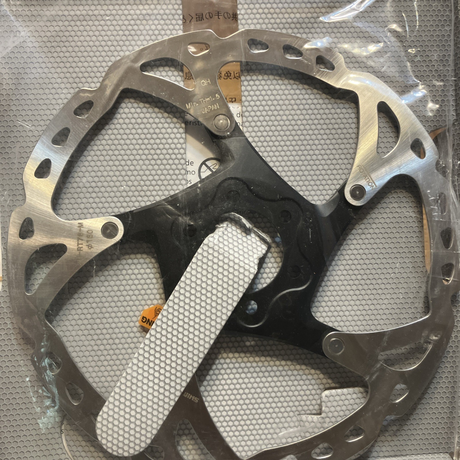 Shimano Deore XT SM-RT76 Disc Brake Rotor 180mm 6-Bolt Mountain Bike