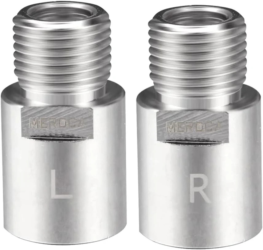 1 Pair Bicycle Pedal Extenders Chrome-Molybdenum Steel Pedal Adapter Fit 9/16 In