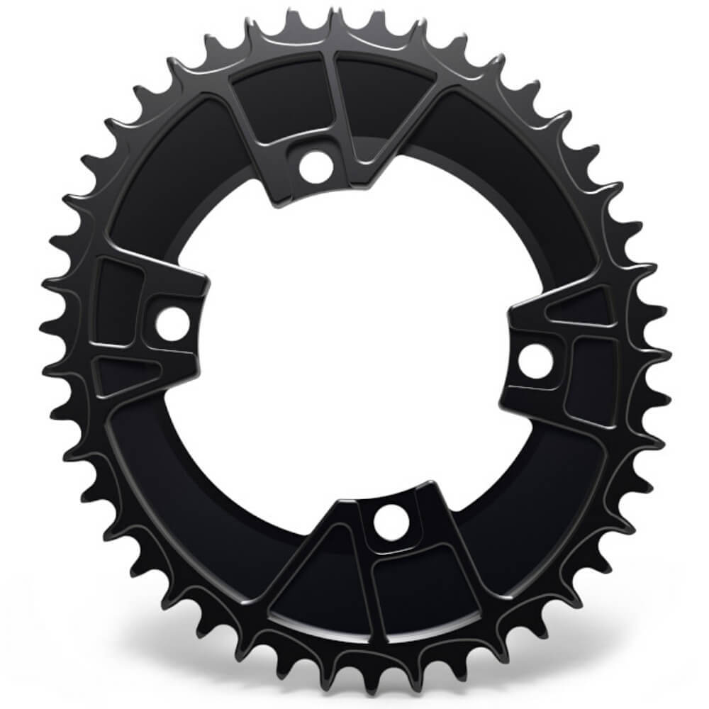 ALUGEAR Aero 107 BCD Oval Chainring. Black