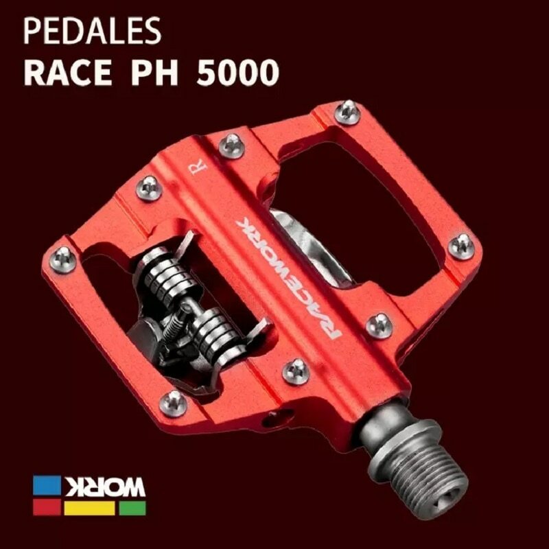 Racework Mtb Bike Pedals Self-Locking Spd Cleats Bearing Bicycle Clipless Pedals