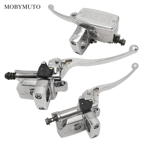 Universal 1″ 25mm Motorcycle Brake Master Cylinder Lever – Chrome Handle – Left
