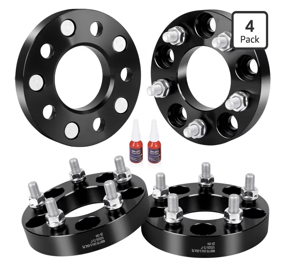 Wheel Adapters, 1inch 5×114.3mm to 5×120.65mm Wheel Adapter 5×4.5 to 5×4.75