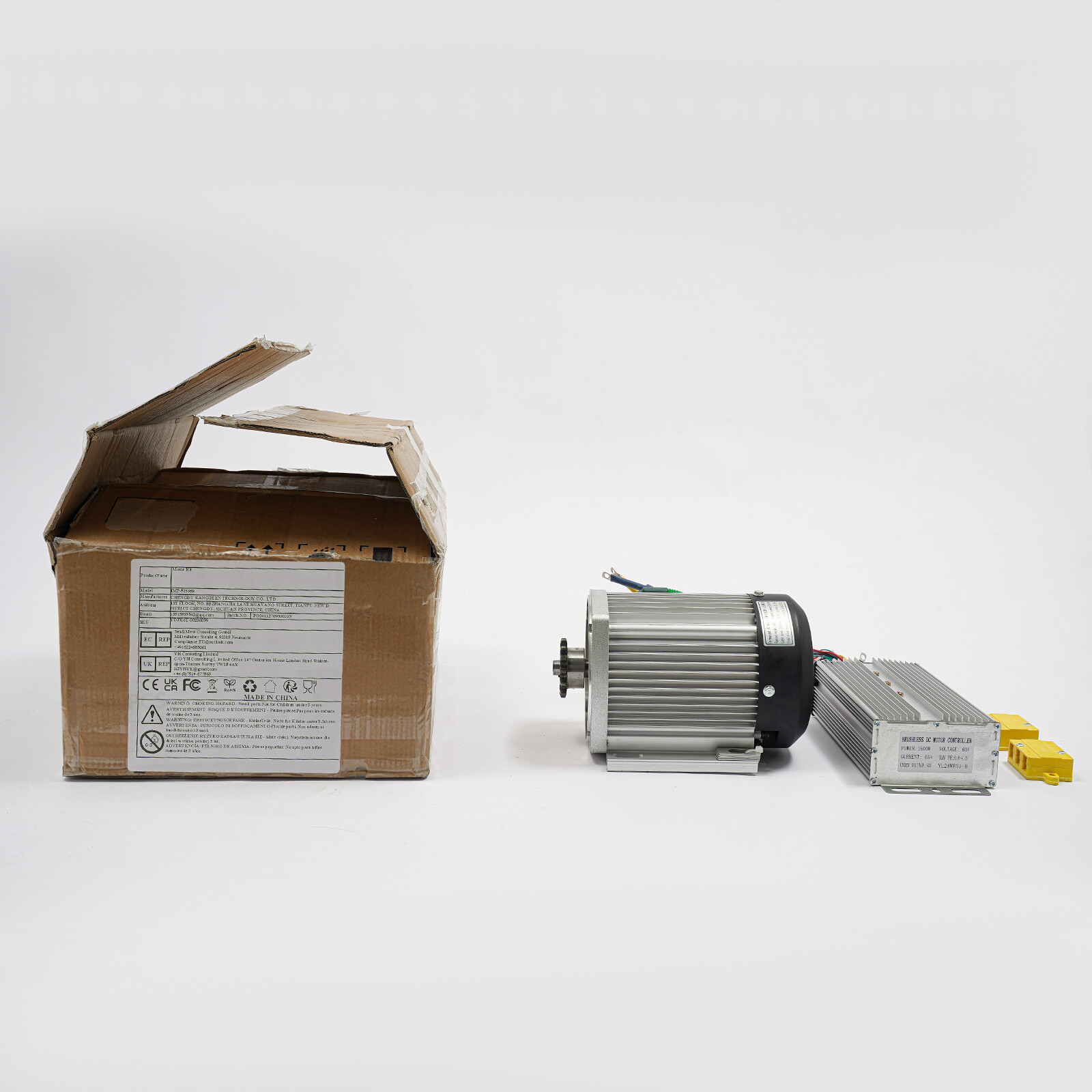 1500W 60V Permanent DC Motor Kit with Controller 65A For Electric Scooter E-bike