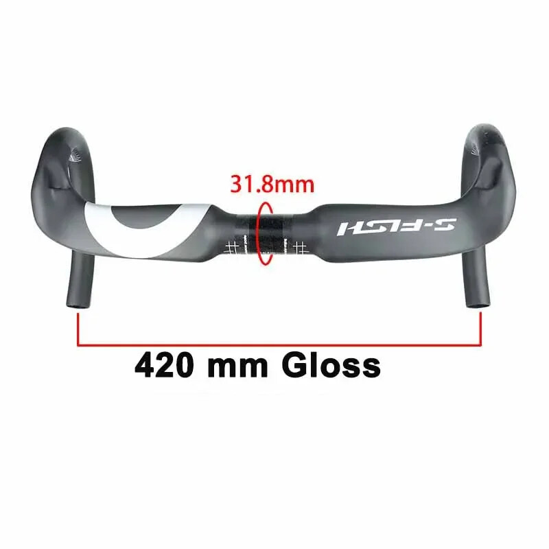 Full Carbon Fiber Road Bike Handlebar Matt/Gloss Black 31.8*380/400/420/440mm