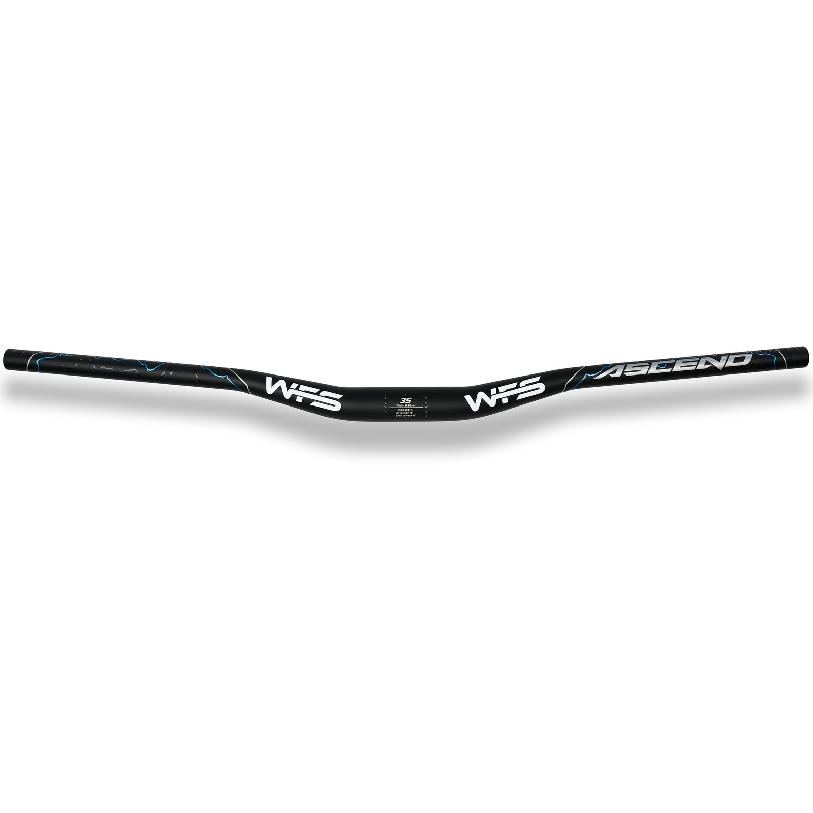 WFS Ascend 35 x 820mm Handlebar 25mm Rise, Black x Blue