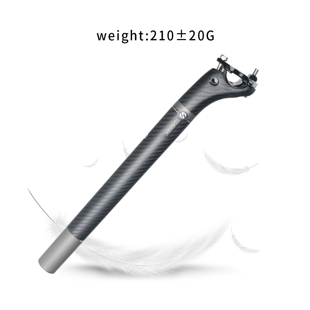 TOSEEK Carbon Fiber Seatpost 27.2/30.8/31.6mm Bicycle Seat Post Tube Offset 20m