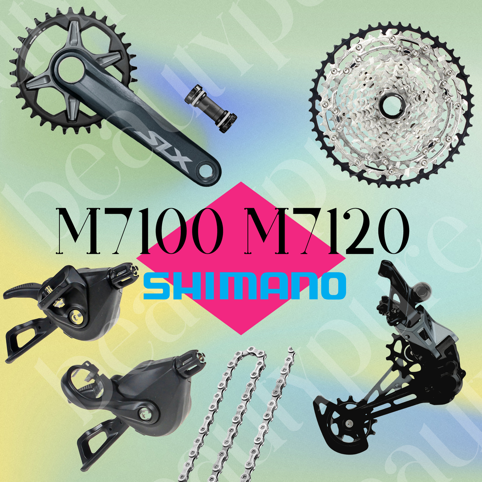 Shimano SLX M7100 1×12-speed MTB Groupset w/FC-M7120 Crankset NEW