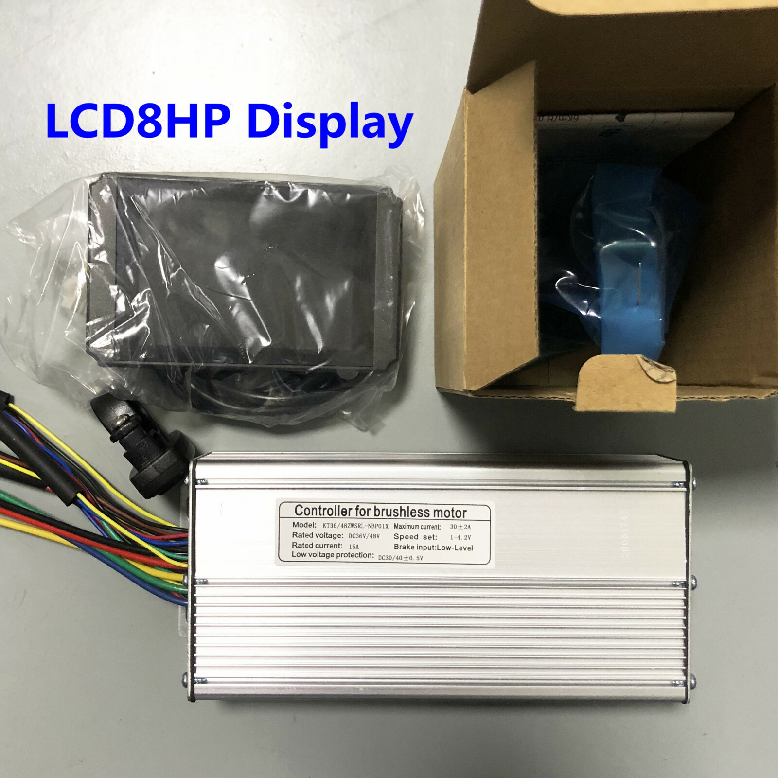 36V/48V 30A KT Brushless DC Motor Controller Ebike+KT-LCD8H/KT-LCD3 Display
