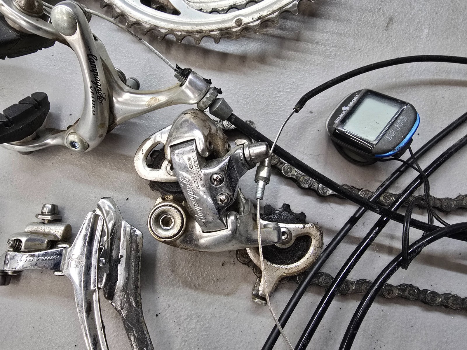 Campagnolo Veloce Road Bike Bicycle Groupset Brakes Crank Bianchi Pedals Shifter