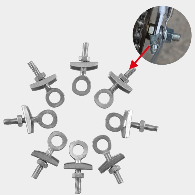 10 Pcs Bicycles Chain Adjuster High Carbon Steel Bolts Bike Chain Tensioner