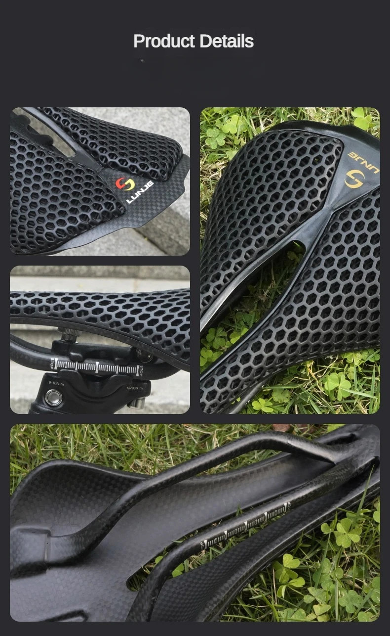 159g 3D Printed Bicycle Saddle Carbon Hollow Comfortable Breathable Bike Seat
