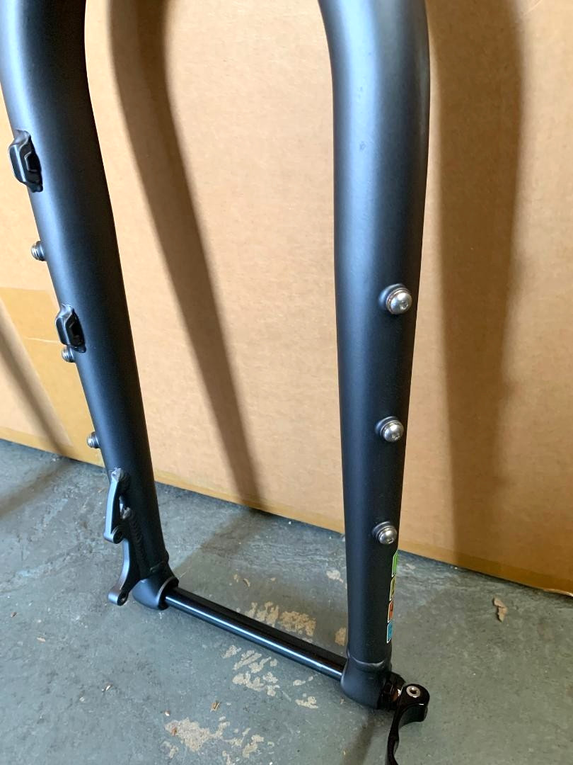 Grey FAT Bicycle Fork 1″ THREADLESS Disc For 26″ x 3.0-4.0 Wheel MTB BMX E-Bike